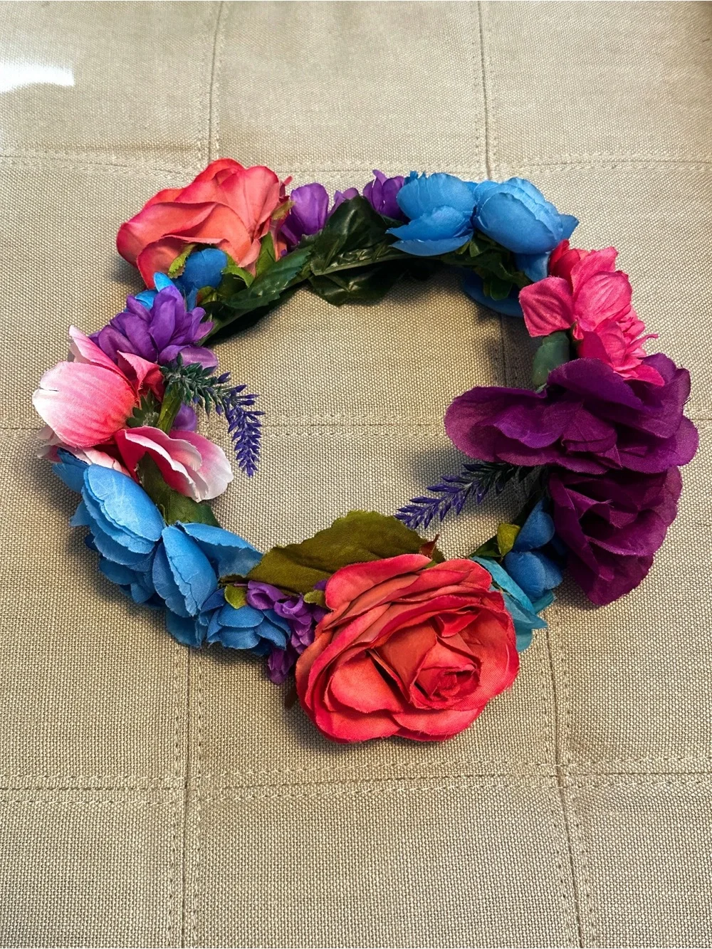 Multicolor Floral Crown Headband - Women Accessories